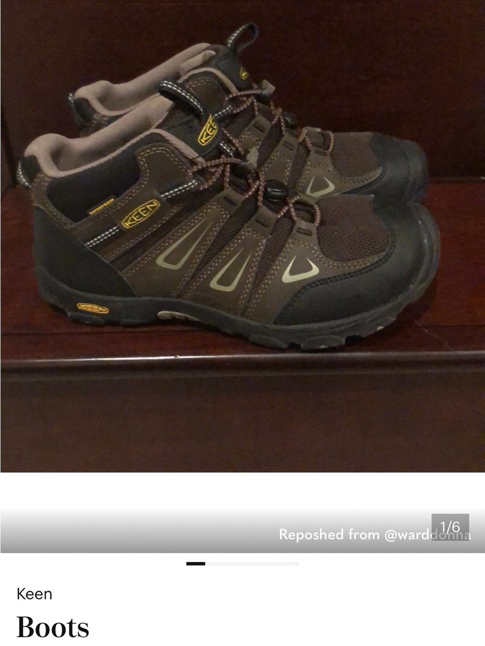 Keen kids Brown and Black Low-Cut Hiking Boots